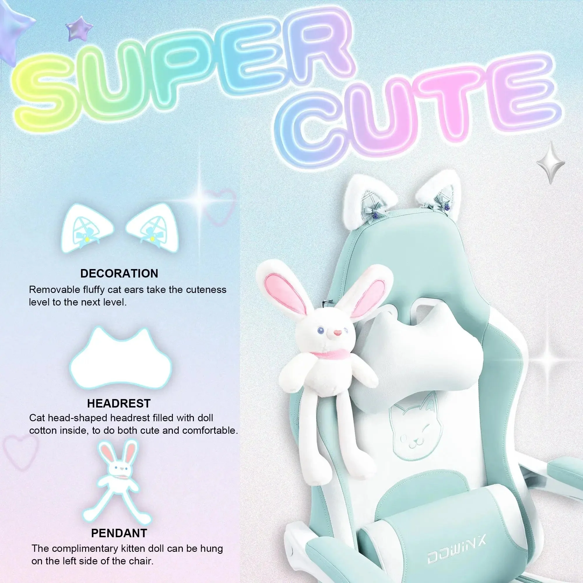 Dowinx Cute Series LS-6655 Blue Cat - Image 3