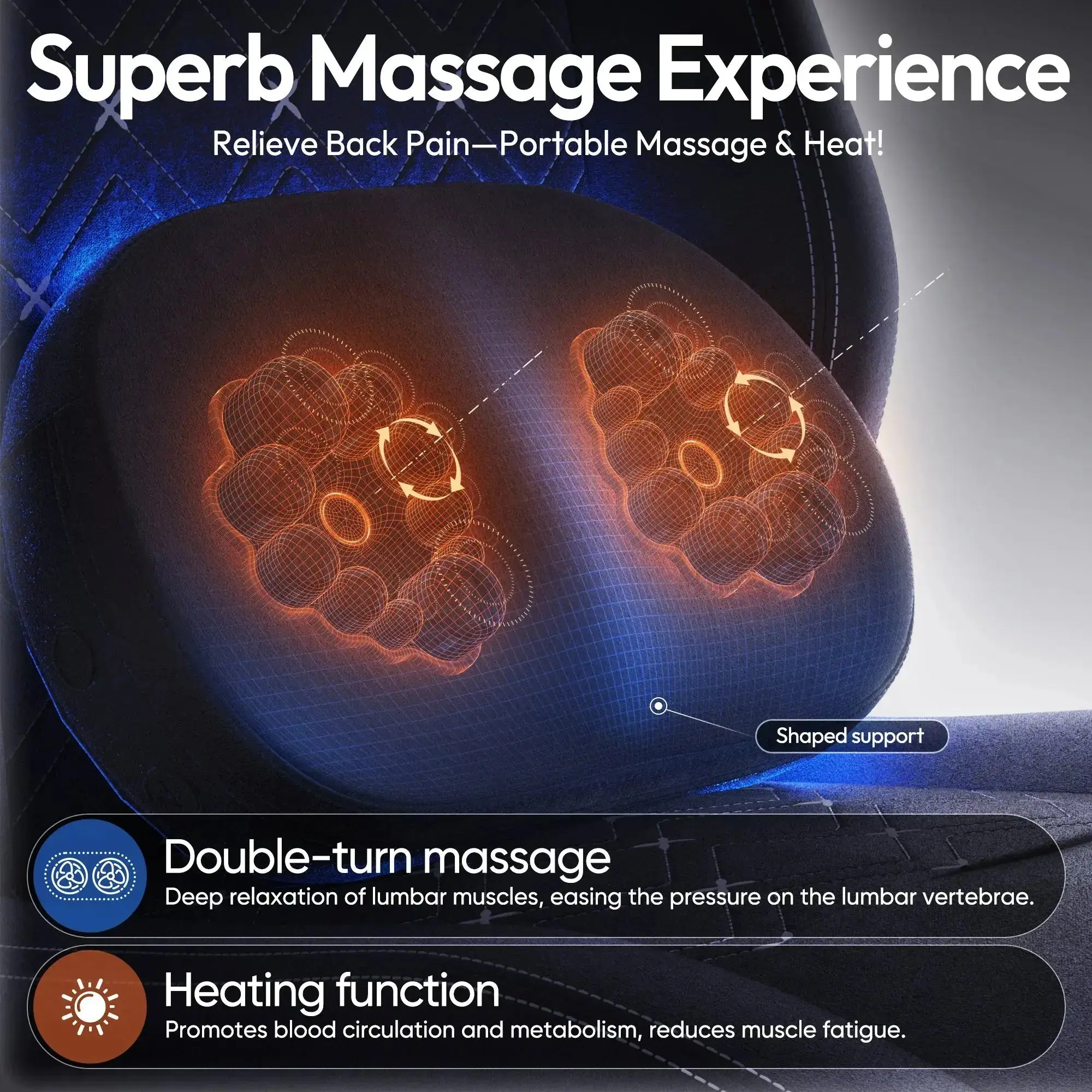 Dowinx Heated Massage MB38 Black - Image 3