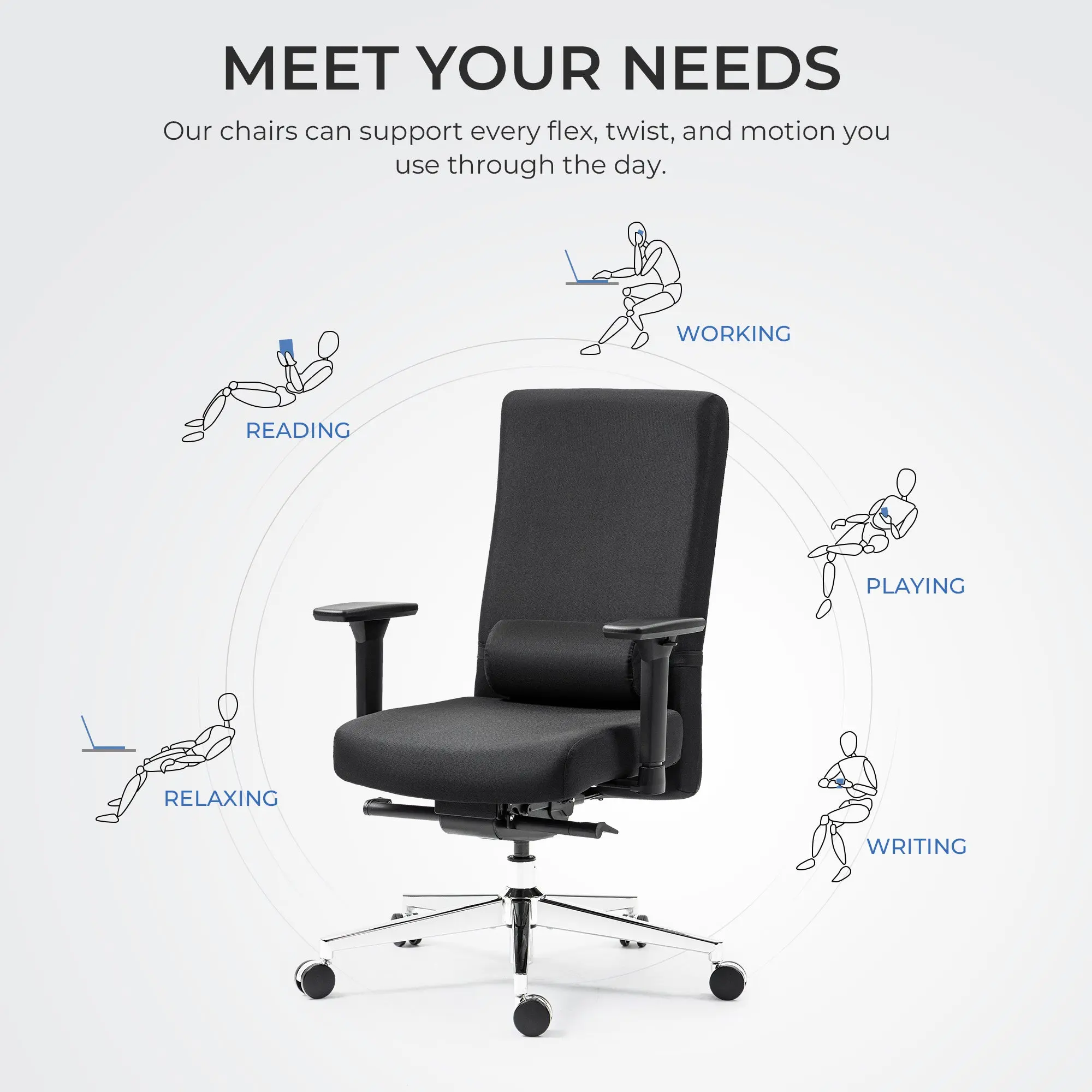 Dowinx LS-66W2 Advanced Fabric Office Chair - Image 6