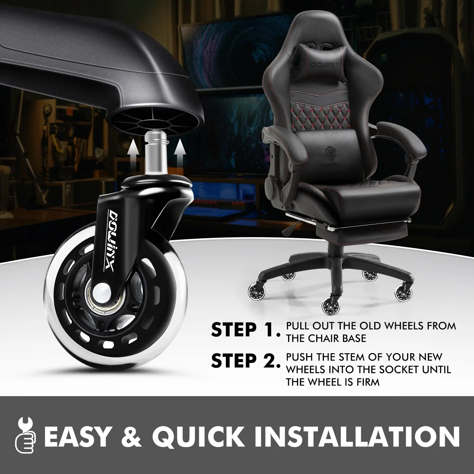 Dowinx Chair Castors (5 wheels) - Image 3