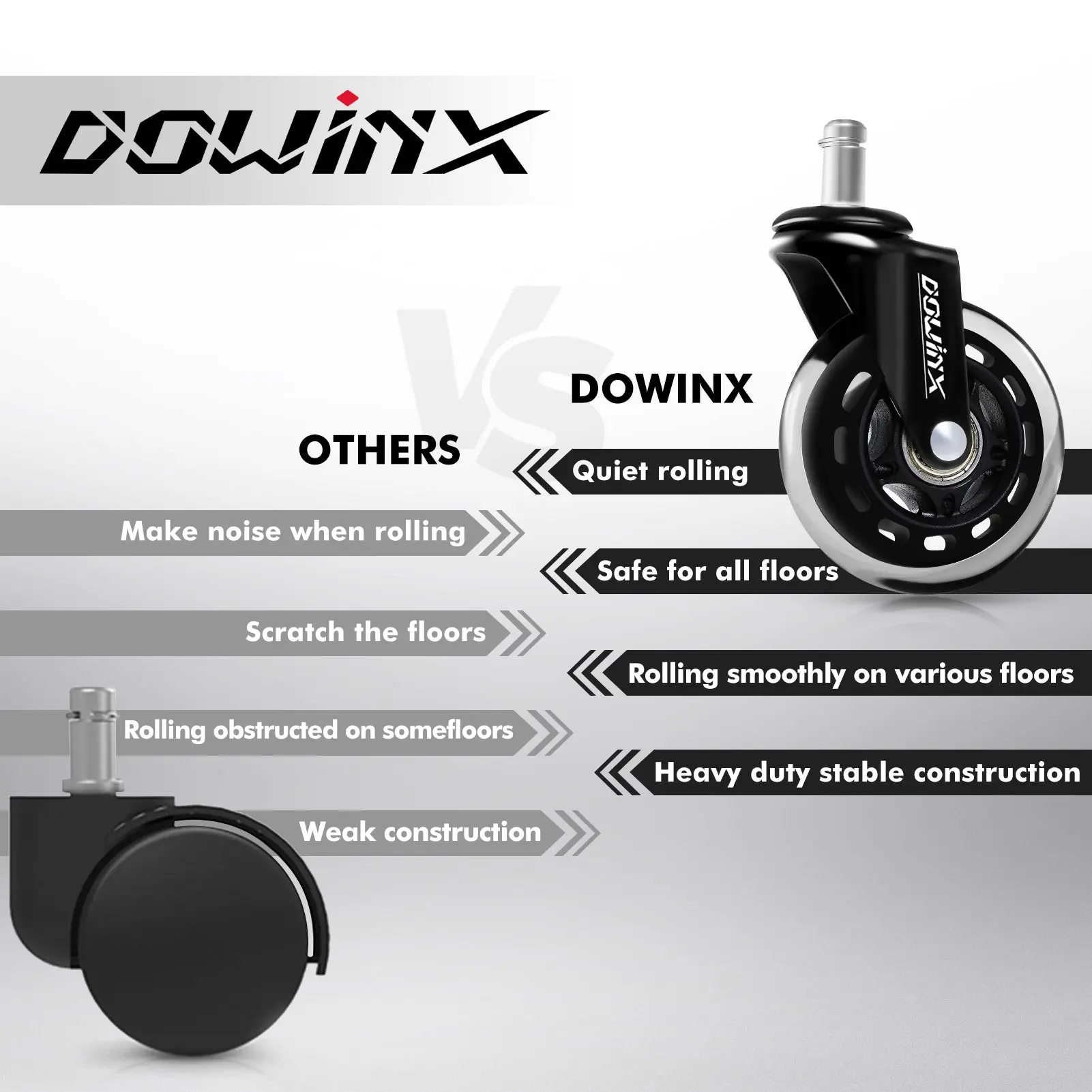 Dowinx Chair Castors (5 wheels) - Image 6