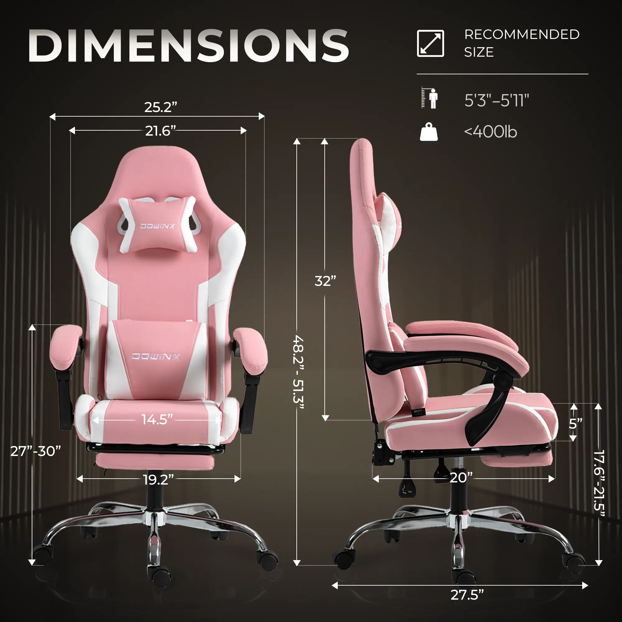 Dowinx PU Leather LS-66D58C White-pink - Image 6