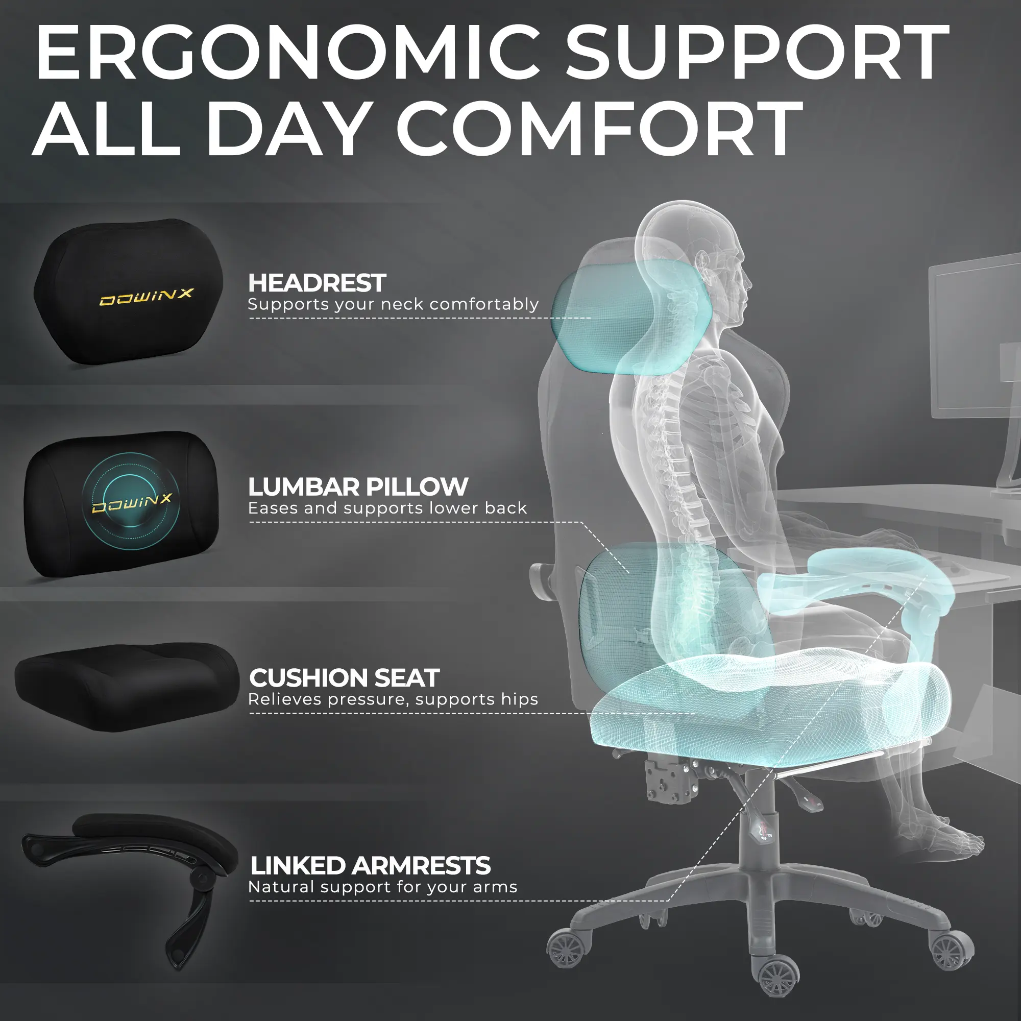 Dowinx Luxury Series Suede LS-66D68E Black - Image 3