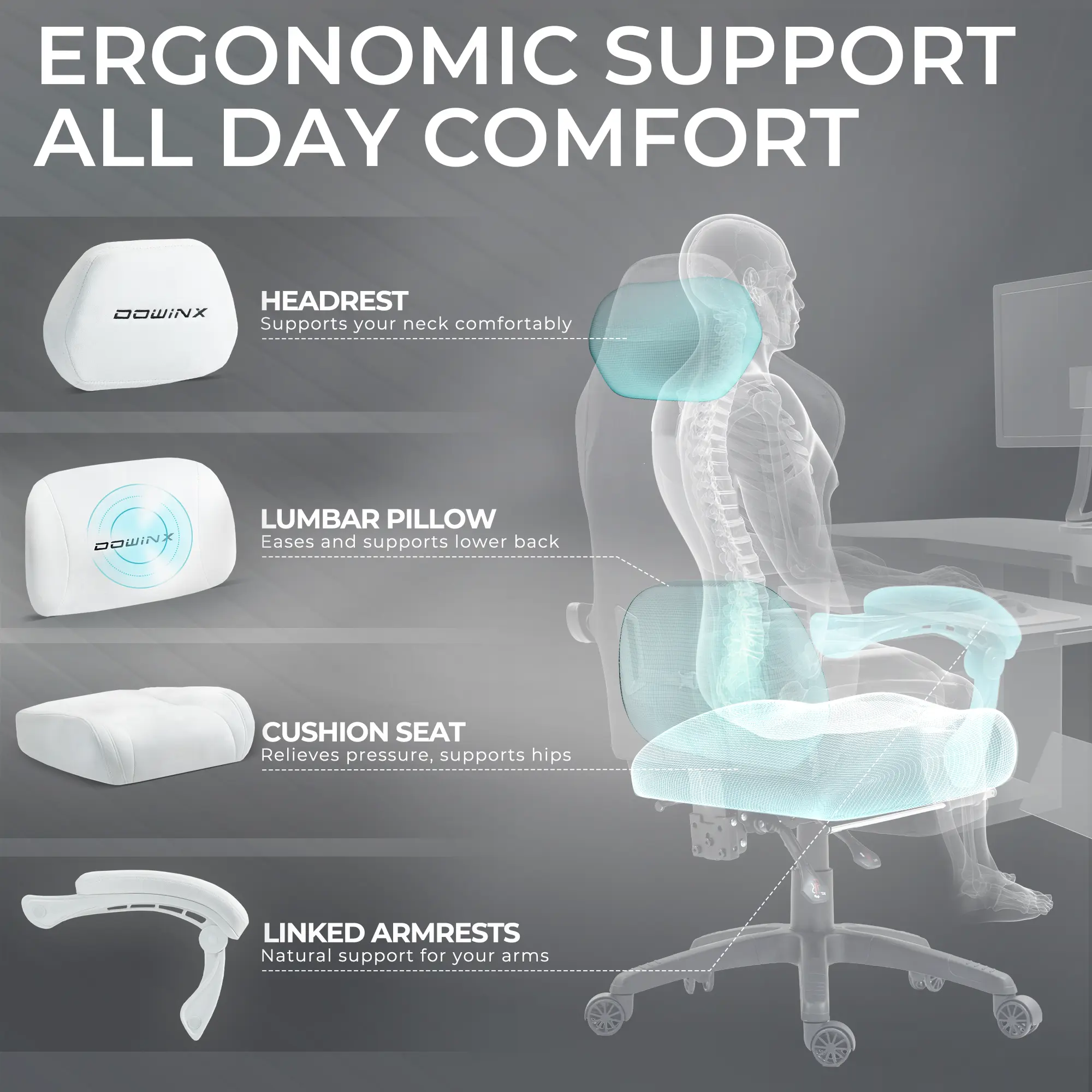 Dowinx Luxury Series Suede LS-66D68E White - Image 3