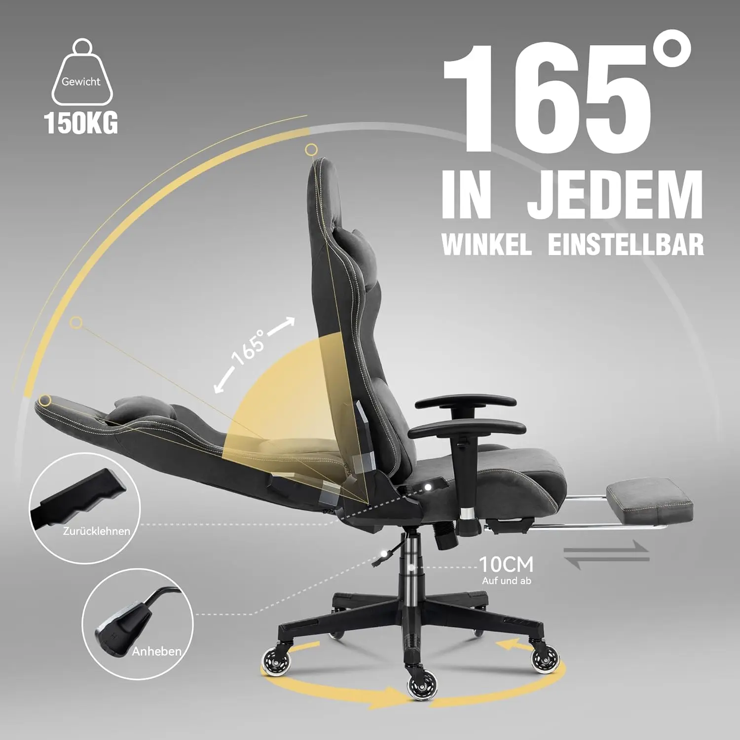 Dowinx Suede Fabric LS-77D68D Gray - Image 6